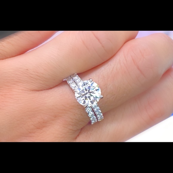 4.14Ct moissanite ring set with certificate - Picture 3 of 16